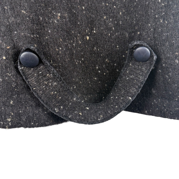 Vintage Foxglove Ireland Wool Tweed Cardigan Jacket Charcoal Flecked Cottagecore - Picture 10 of 10